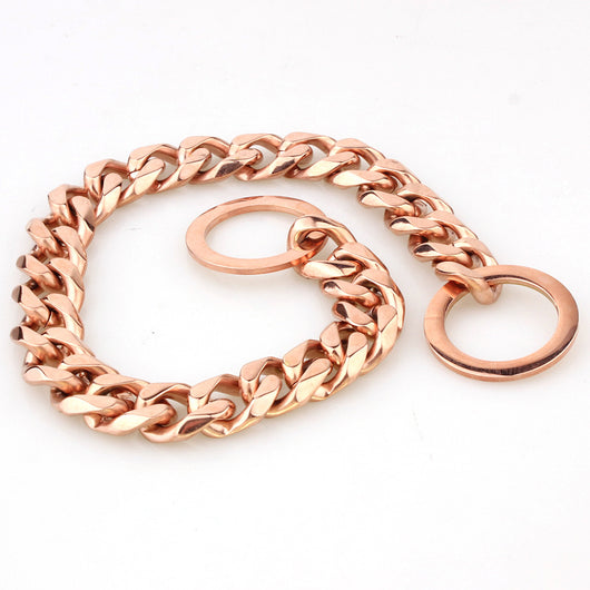 Collar Dos Tonos en Acero Titanio y Oro Pulido - Image 6