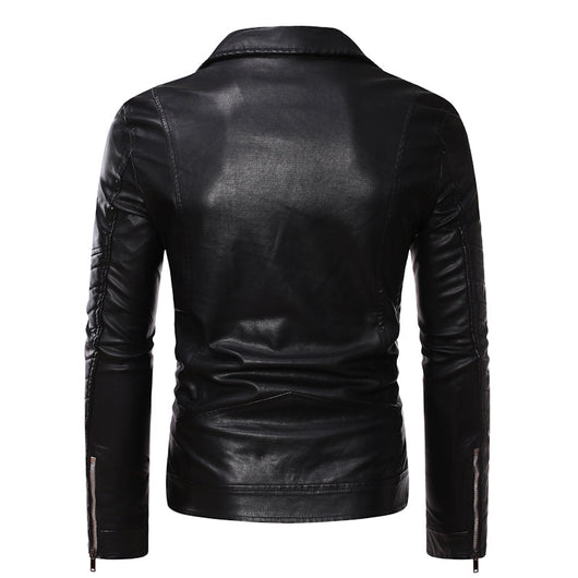 Chaqueta de Cuero para Motociclista Talla Grande - Image 9