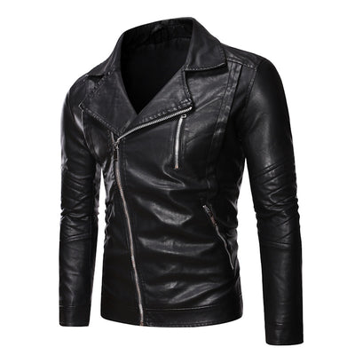 Chaqueta de Cuero para Motociclista Talla Grande - Image 11