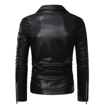 Chaqueta de Cuero para Motociclista Talla Grande - Image 3