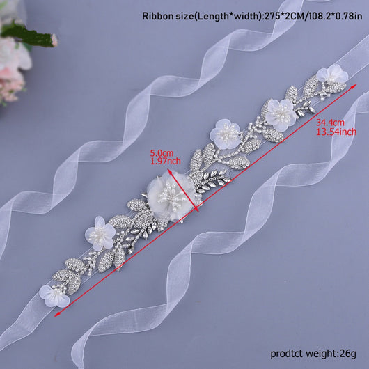 Vestido de Dama de Honor para Embarazadas con Cinturón Floral - Image 14