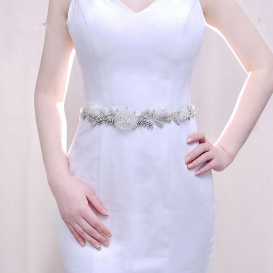 Vestido de Dama de Honor para Embarazadas con Cinturón Floral