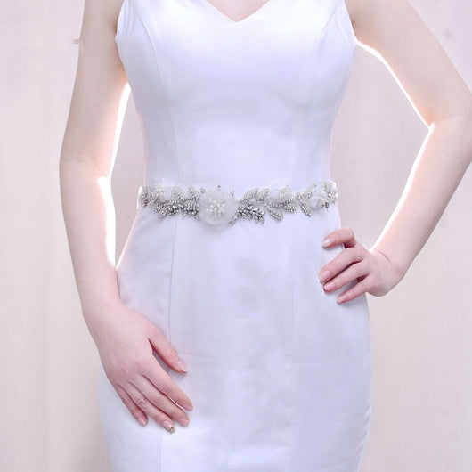 Vestido de Dama de Honor para Embarazadas con Cinturón Floral