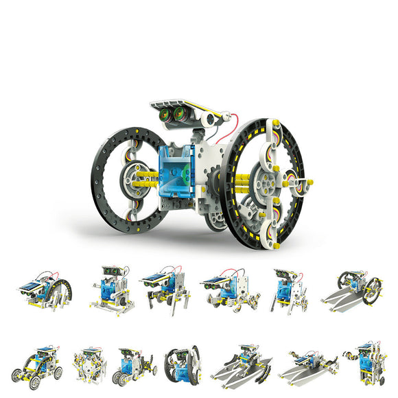 Robot Puzzle Transformable con Energía Solar para Niños
