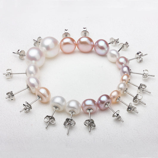 Aretes de Perlas de Agua Dulce 6-12mm en Plata 925 - Image 15