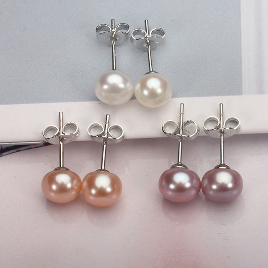 Aretes de Perlas de Agua Dulce 6-12mm en Plata 925 - Image 13