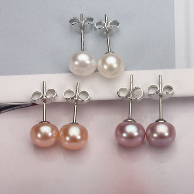 Aretes de Perlas de Agua Dulce 6-12mm en Plata 925 - Image 5