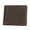 Cartera Corta de Cuero Crazy Horse para Hombre con Protección RFID