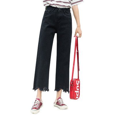 Pantalones Denim Cropped de Cintura Alta Corte Recto - Image 11