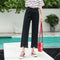 Pantalones Denim Cropped de Cintura Alta Corte Recto