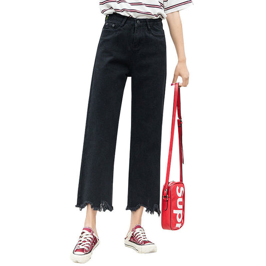 Pantalones Denim Cropped de Cintura Alta Corte Recto - Image 5