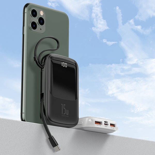 Banco de Energía Portátil con Pantalla Digital - Carga Rápida 3A USB-C para iPhone y Android