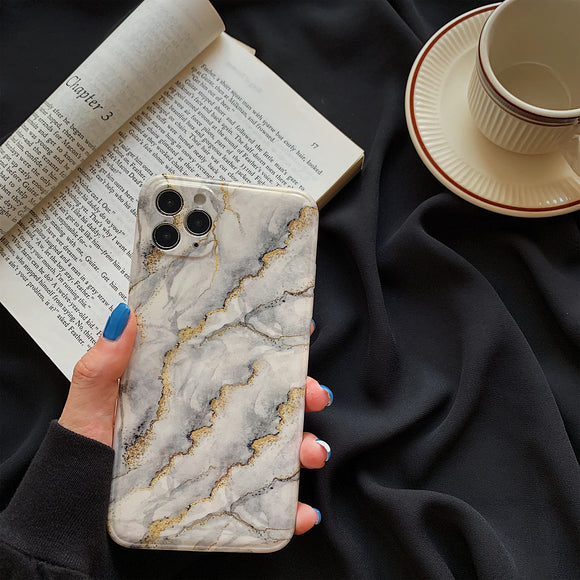 Funda iPhone con Diseño Mármol Brillo - Protección Elegante