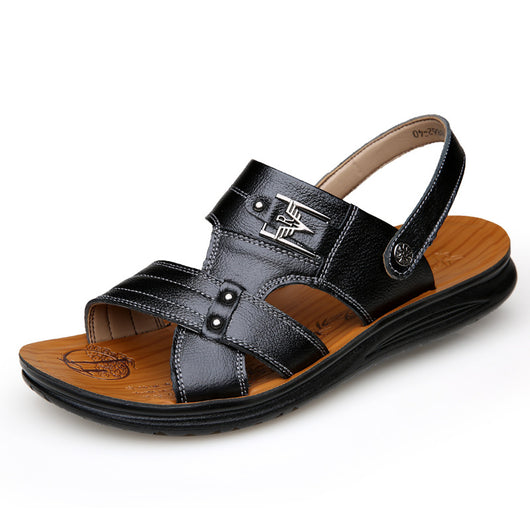 Sandalias de Cuero Casual Antideslizantes para Hombre - Image 11