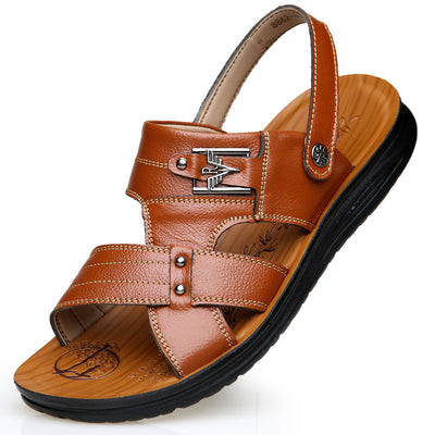Sandalias de Cuero Casual Antideslizantes para Hombre - Image 5