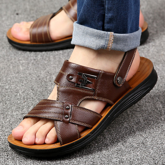 Sandalias de Cuero Casual Antideslizantes para Hombre - Image 2