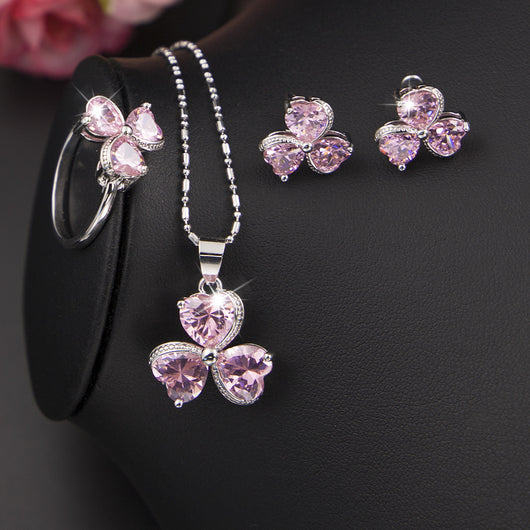 Juego de Joyas Trébol con Circonia - Diamantes para Mujer - Image 5