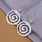 Round Earrings Threaded Earrings Blanco