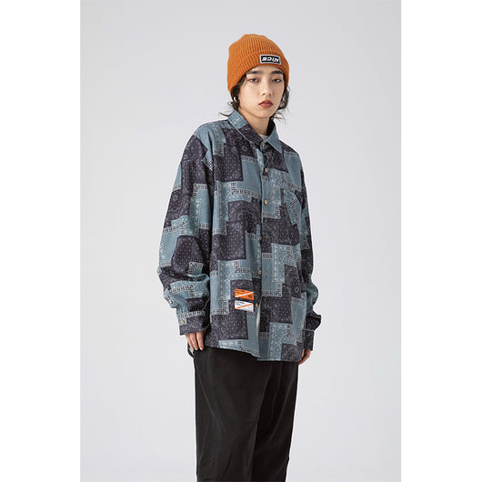Camisa Suelta Primavera con Logo Bordado Estampado para Hombre - Image 8