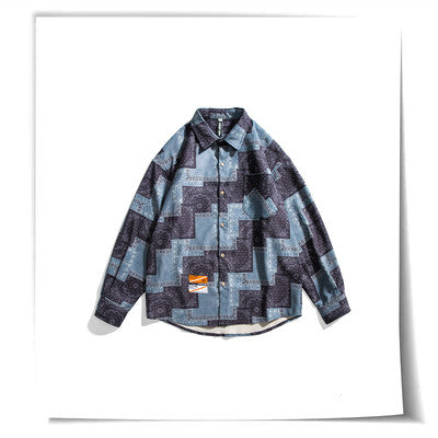 Camisa Suelta Primavera con Logo Bordado Estampado para Hombre - Image 2