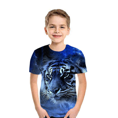 Playera Infantil Estampado 3D Manga Corta