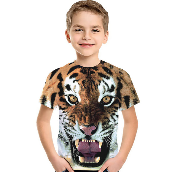 Playera Infantil Estampado 3D Manga Corta