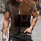 Playera Casual para Hombre con Estampado Abstracto Moderno