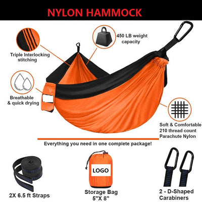 Hamaca Doble de Nylon Resistente para Carga Pesada - Image 5