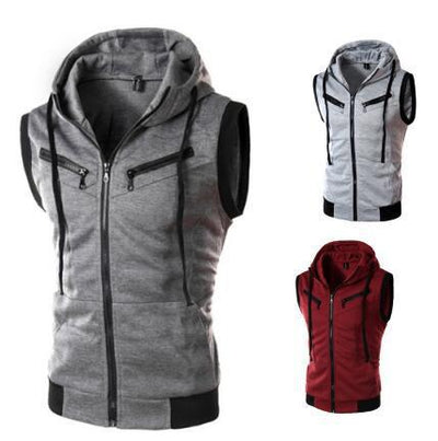 Chaleco Deportivo con Capucha para Hombre - Primavera y Verano