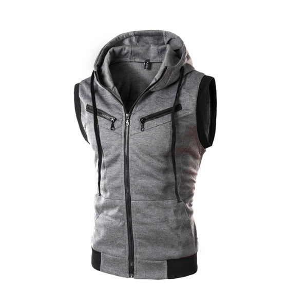 Chaleco Deportivo con Capucha para Hombre - Primavera y Verano