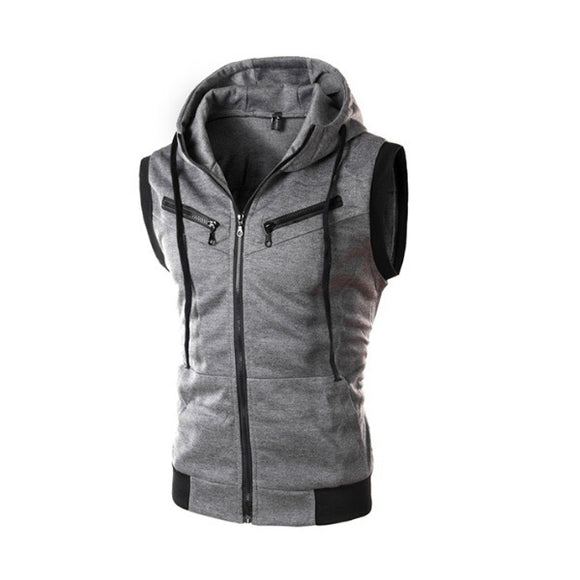 Chaleco Deportivo con Capucha para Hombre - Primavera y Verano