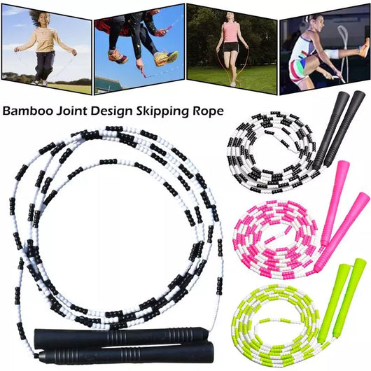 Cuerda para Saltar Deportiva Familiar PVC con Mango de Bambú