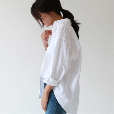 Cardigan Coreano Blanco Suelto Ligero para Mujer - Largo Medio - Image 5