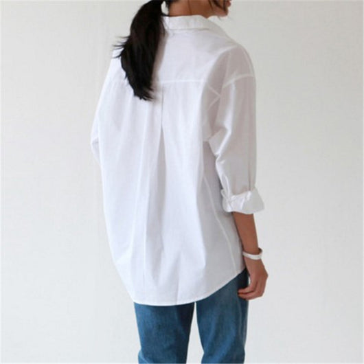 Cardigan Coreano Blanco Suelto Ligero para Mujer - Largo Medio - Image 2