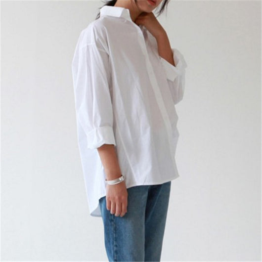 Cardigan Coreano Blanco Suelto Ligero para Mujer - Largo Medio - Image 4