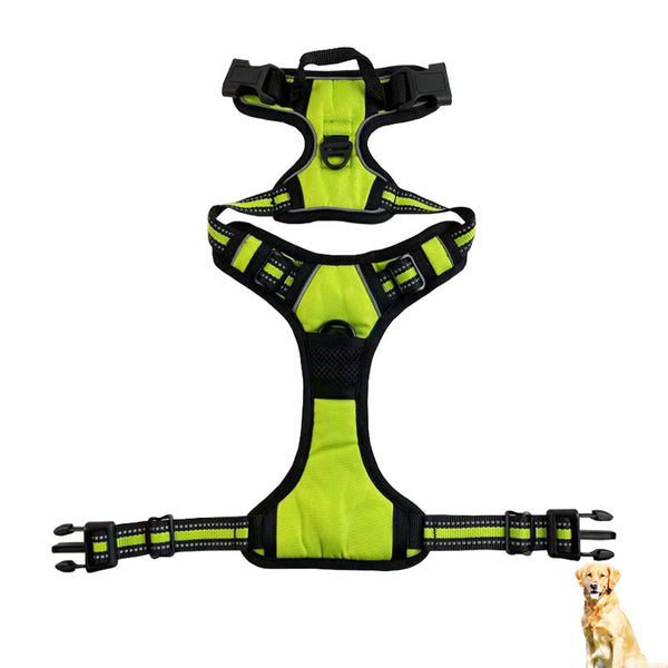 Arnés Reflectante de Nylon para Pecho y Espalda para Perros Medianos y Grandes