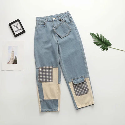 Jeans Retro Cintura Alta Slim Fit con Contraste de Colores - Image 10