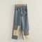 Jeans Retro Cintura Alta Slim Fit con Contraste de Colores