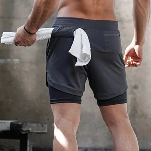 Shorts Deportivos Hombre 2 en 1 Secado Rápido para Gym y Running - Image 4