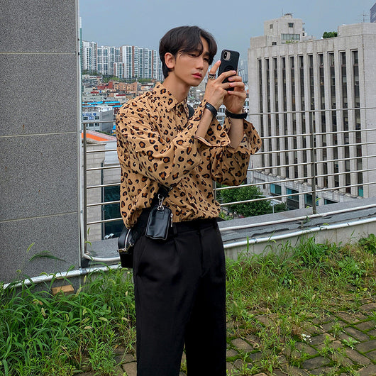 Camisa Estampado Leopardo para Hombre - Image 9