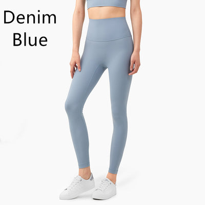 Pantalones de Yoga Cintura Alta Beige - Image 12