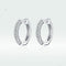 Aretes de Plata Esterlina con Circonita Cúbica - Diseño Clásico Circular S925