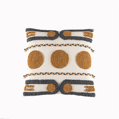 Funda de Cojín Tejida a Mano India, Almohada de Terciopelo Estilo Étnico con Trenzado - Image 13