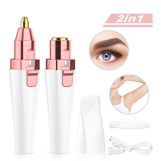 Afeitadora Facial 2 en 1 con Carga USB - Depiladora de Cejas y Vello Facial - Image 4