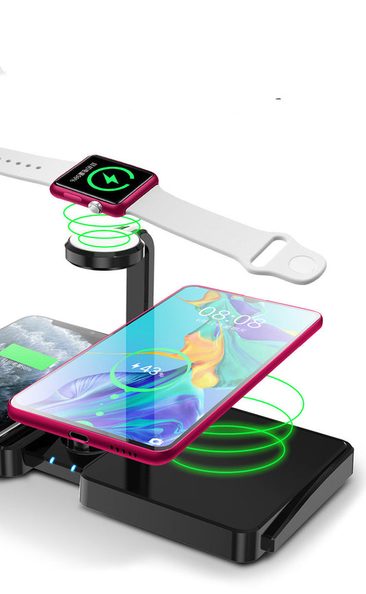 Cargador Inalámbrico 4 en 1 de 10W para Dos Teléfonos - Image 2