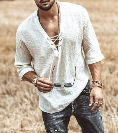 Camiseta Casual para Hombre con Detalle en Pecho