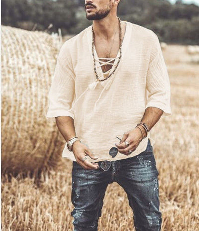 Camiseta Casual para Hombre con Detalle en Pecho - Image 4