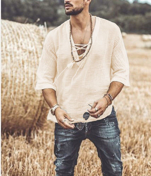 Camiseta Casual para Hombre con Detalle en Pecho - Image 4