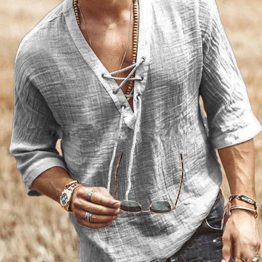 Camiseta Casual para Hombre con Detalle en Pecho - Image 7