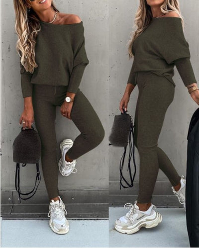 Traje Casual Hombro Descubierto para Mujer - Image 8